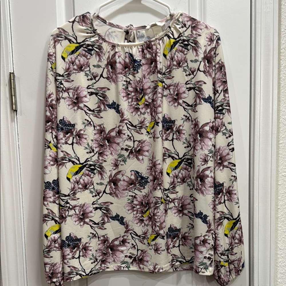 Floral Print Women's Top size Large